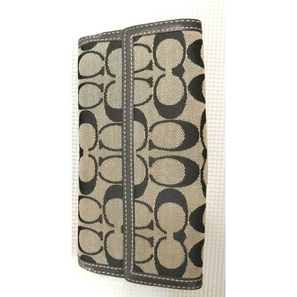 Coach Logo Bifold Wallet with Checkbook. - Picture 2 of 10